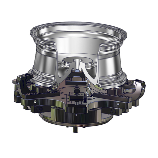 Six-slot positioning lathe fixture
