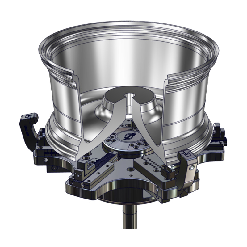One-sequence self-centering lathe fixture